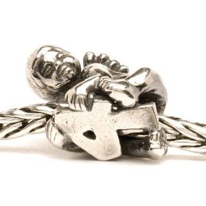 Trollbeads Authentic New Cherub Number Four Silver Bead